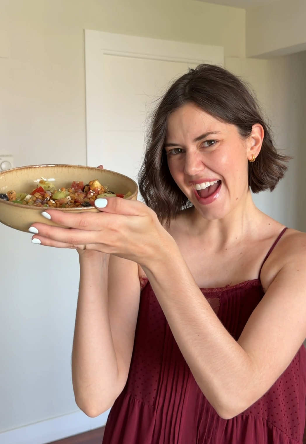 Salada de lentilhas estilo grego