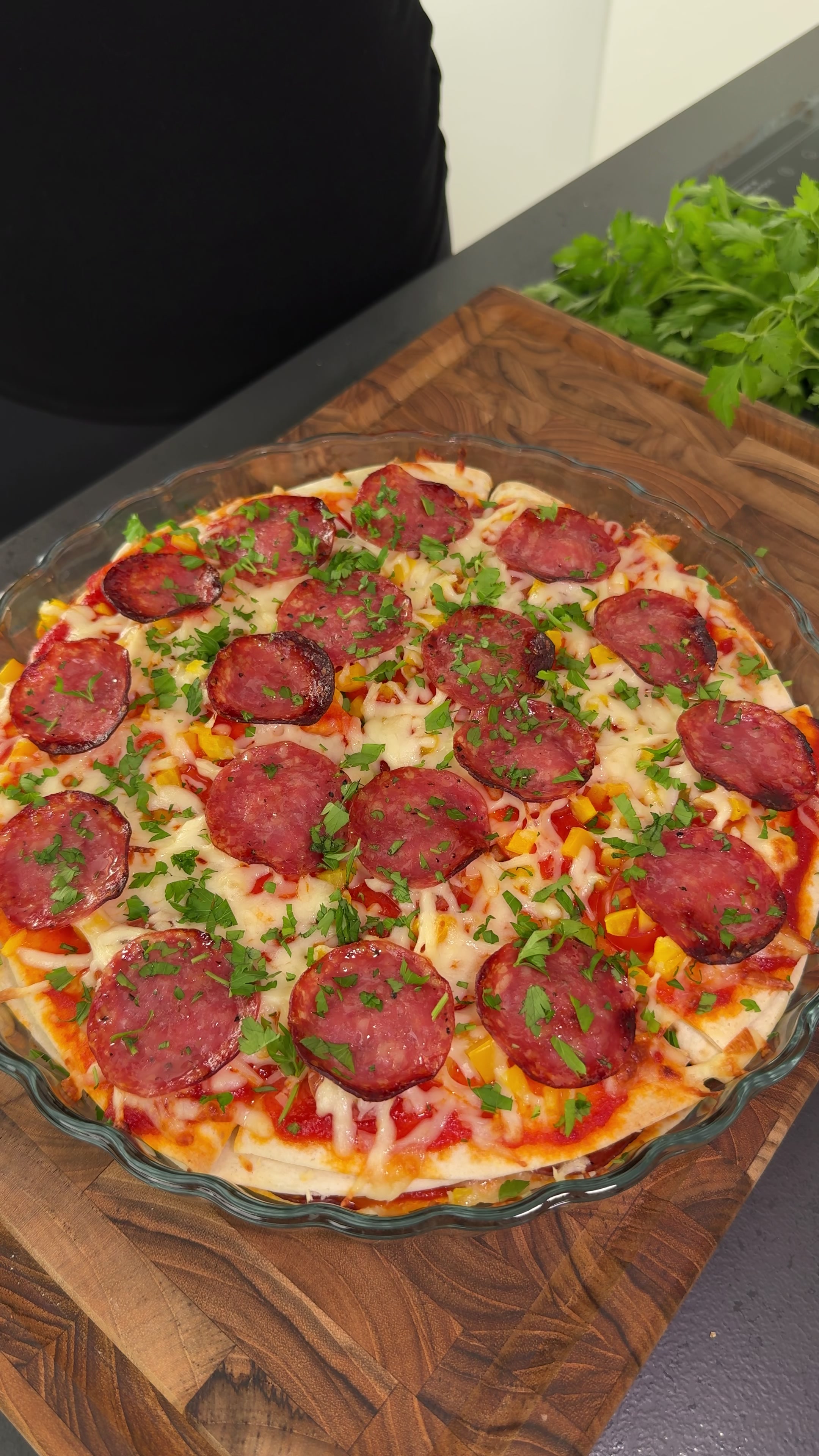 Opgerolde tortillapizza