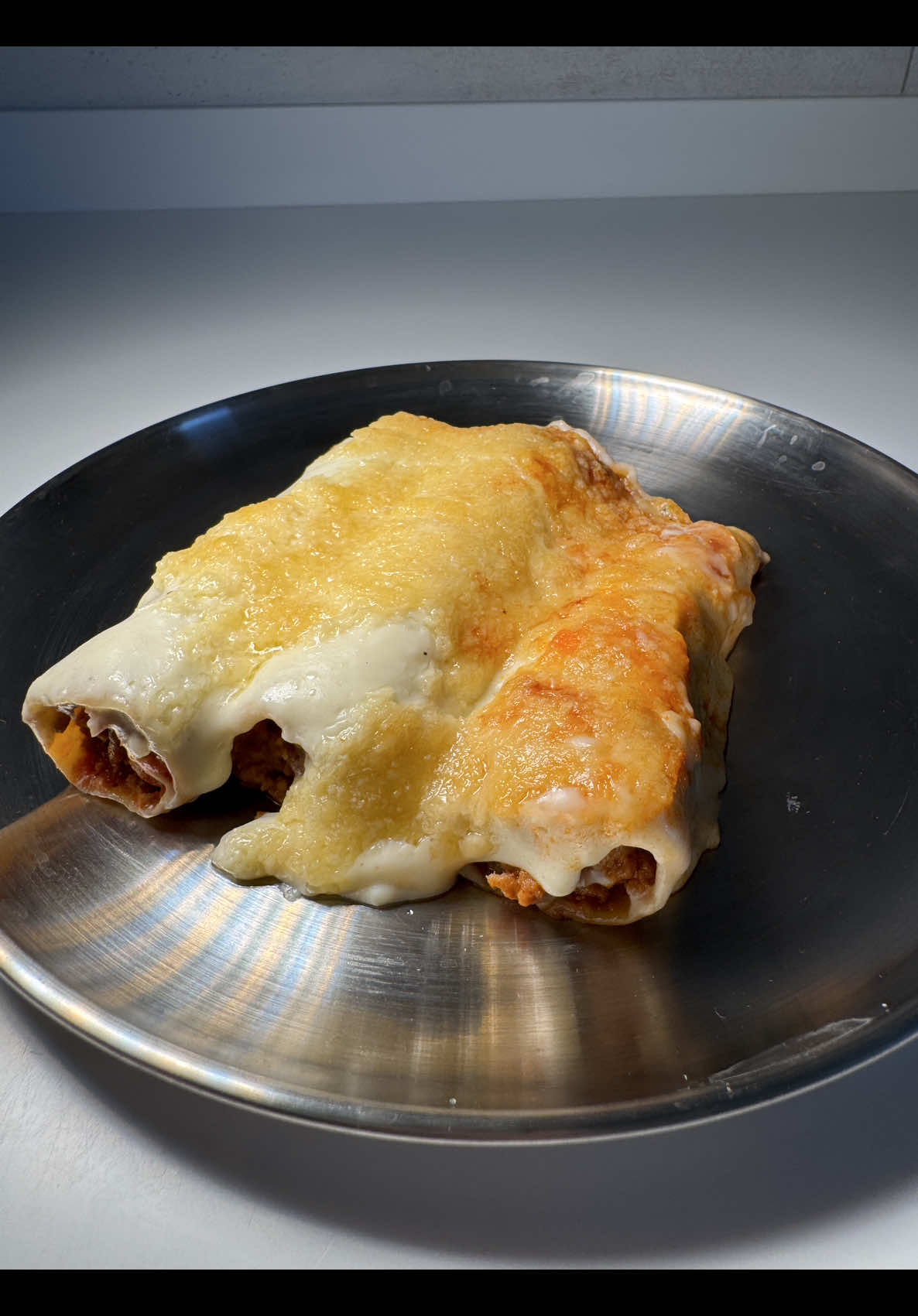 Canelones de Carne com Molho Béchamel e Queijo