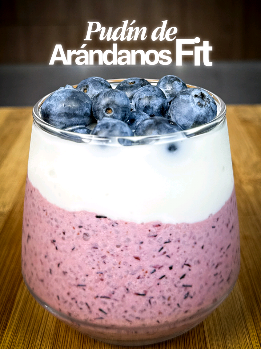 Budino ai mirtilli fit
