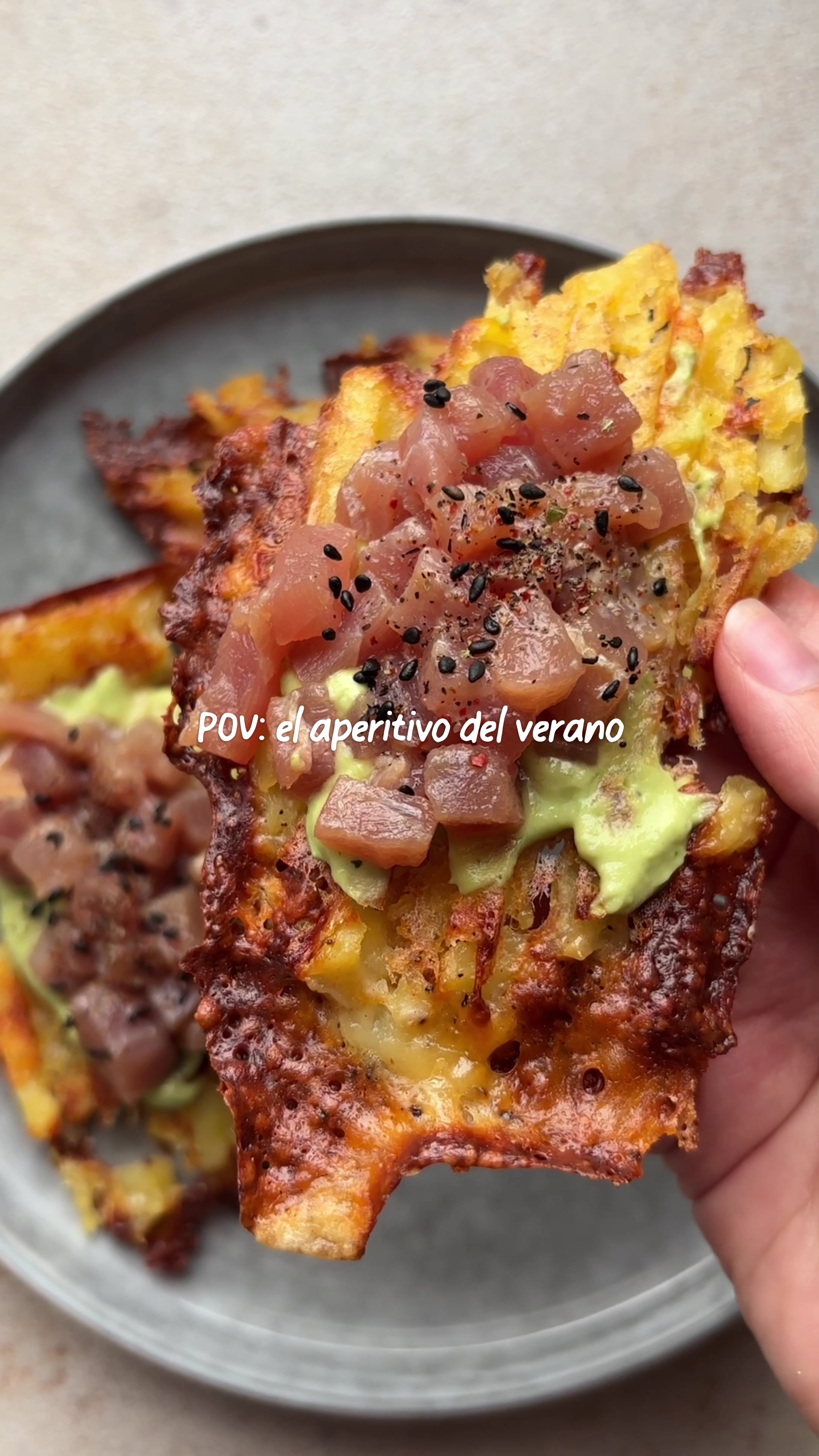 Crispy Potato, Tuna and Avocado Toast