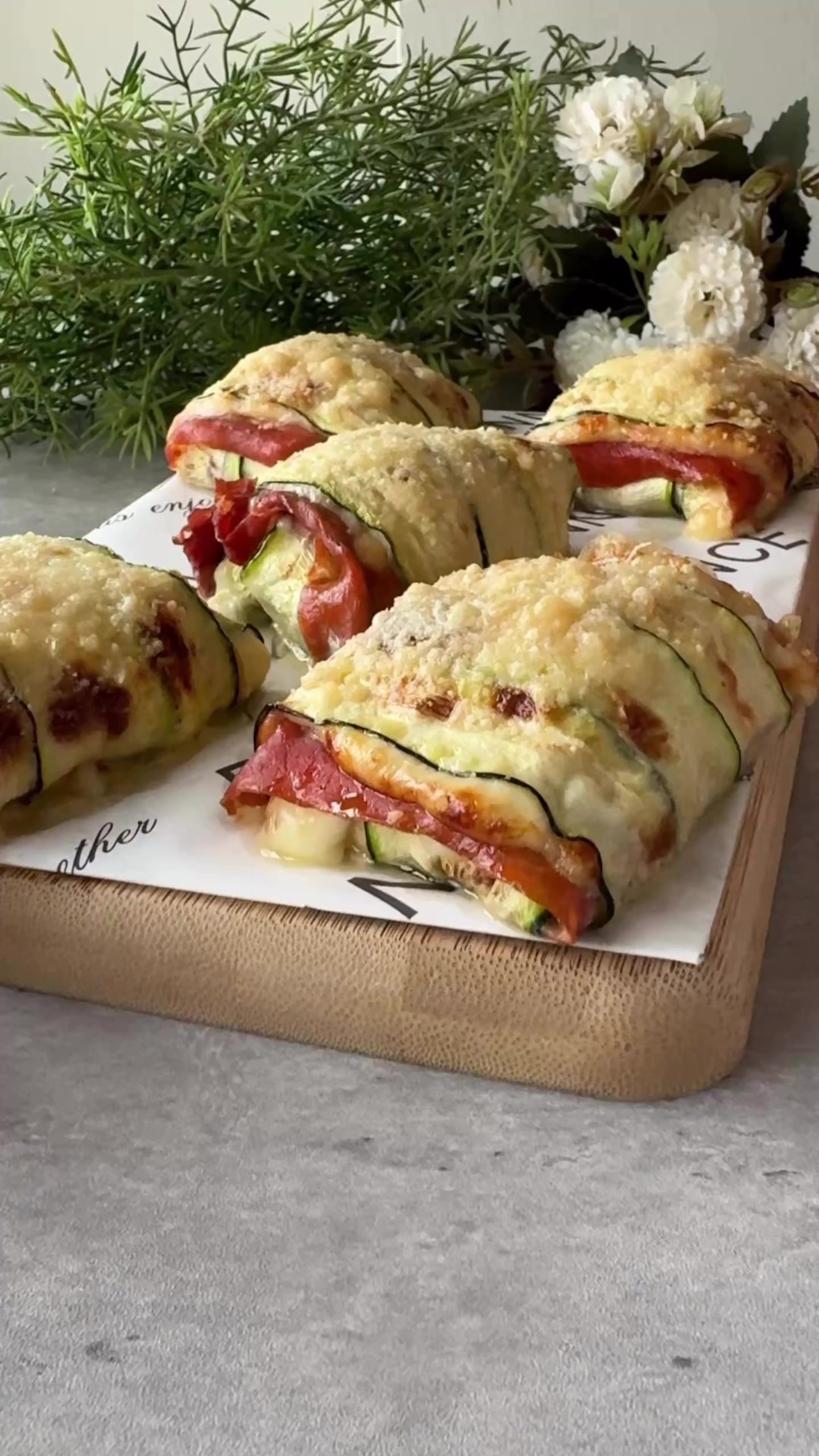 Aumônières de courgettes farcies