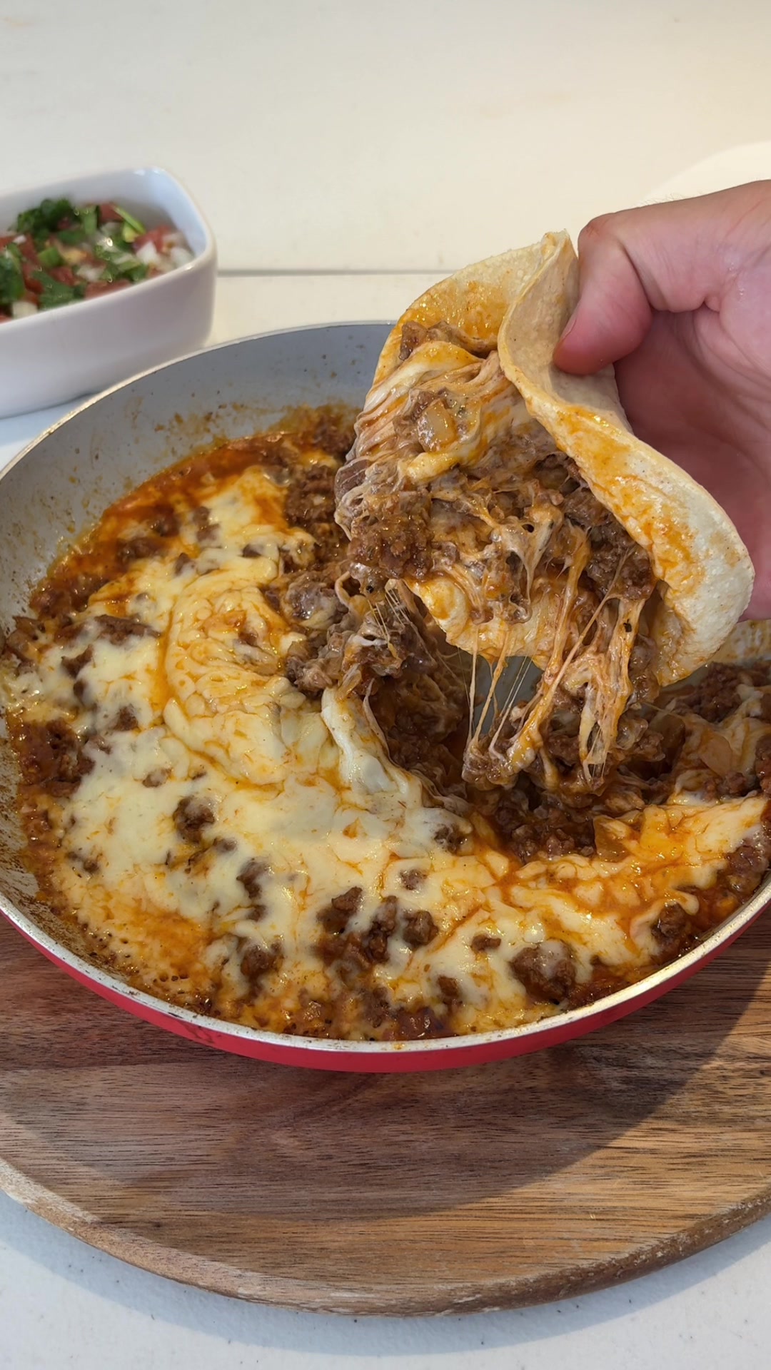 Tacos di carne con extra formaggio