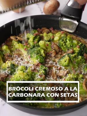 Broccoli alla carbonara con funghi