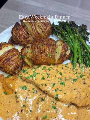 Hasselback-Kartoffeln mit cremigem Cajun-Hähnchen