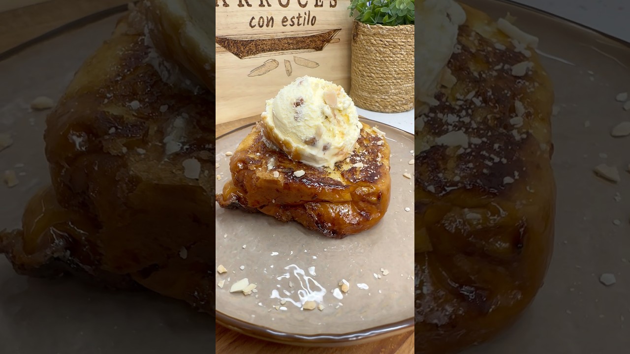Torrija Croccante con Caramello e Gelato