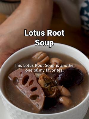 Soupe de racine de lotus aux arachides