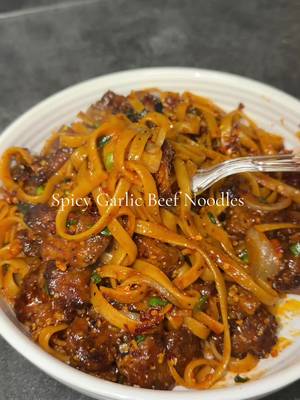 Scharfe Knoblauch-Rindfleisch-Nudeln
